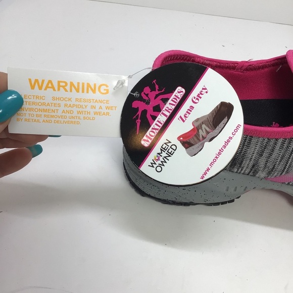Moxie Trades Zena Grey Slip-on Safety Shoes 9 - Picture 6 of 8